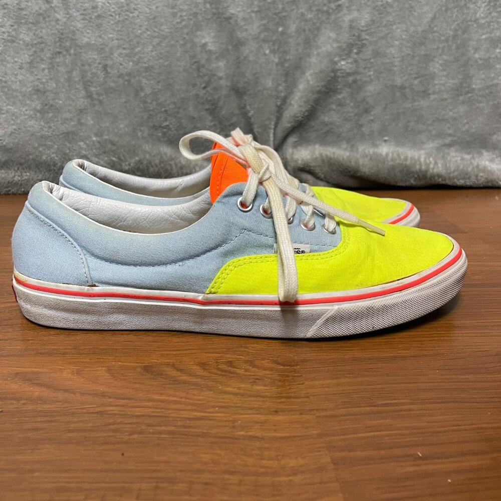 Vans Mens 10.5 Era Canvas Color Block Skater Punk Bright Colorful Casual Shoes - Picture 6 of 12